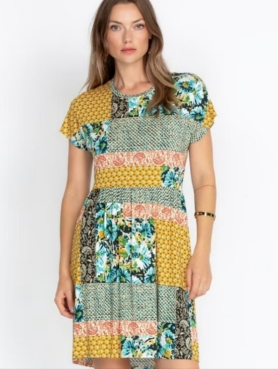 Johnny Was Dresses & Skirts - Johnny‎ Was Paisley Block Print Tee Dress